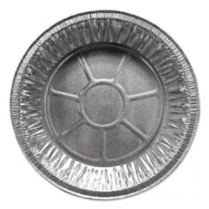 Aluminum Pie Pans, Medium, 27.6 Oz, 9" Diameter X 1"h, Silver, 500/carton-DPK200030