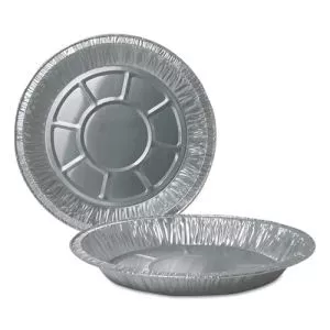 Aluminum Pie Pans, Deep, 32 Oz, 10" Diameter X 1.38"h, 500/carton-DPK260040