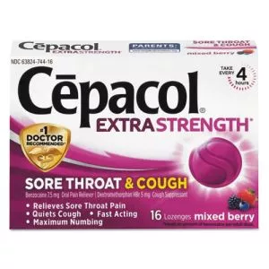 Sore Throat And Cough Lozenges, Mixed Berry, 16 Lozenges-RAC74016