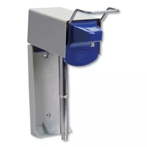 Heavy Duty Hand Care Wall Mount System, 1 Gal, 5 X 4 X 14, Silver/blue-ZPE600101