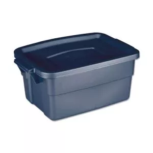 Roughneck Storage Box, 3 Gal, 10.63" X 15.69" X 7", Dark Indigo Metallic-UNXRMRT030003
