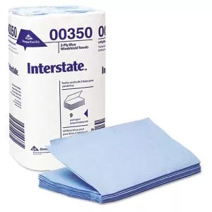 Two-Ply Singlefold Auto Care Paper Wipers, 9.5 x 10.5, Blue, 250/Pack, 9 Packs/Carton-GPC00350