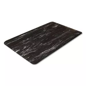 Cushion-Step Surface Mat, 36 X 60, Marbleized Rubber, Black-CWNCU3660BK
