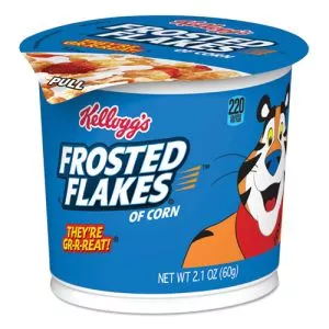 Breakfast Cereal, Frosted Flakes, Single-Serve 2.1 Oz Cup, 6/box-KEB01468
