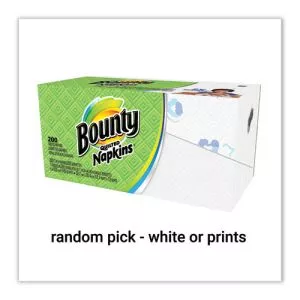 Quilted Napkins, 1-Ply, 12 1/10 X 12, Assorted - Print Or White, 200/pack-PGC34885
