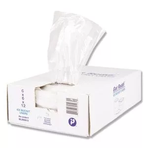 Ice Bucket Liner Bags, 3 Qt, 0.5 Mil, 6" X 12", Clear, 1,000/carton-IBSBL060612