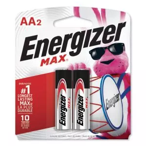 Max Alkaline Aa Batteries, 1.5 V, 2/pack-EVEE91BP2