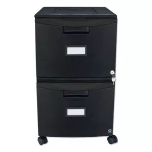Two-Drawer Mobile Filing Cabinet, 2 Legal/letter-Size File Drawers, Black, 14.75" X 18.25" X 26"-STX61312B01C