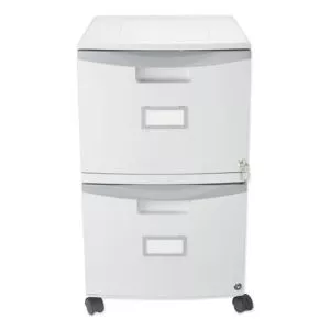 Two-Drawer Mobile Filing Cabinet, 2 Legal/letter-Size File Drawers, Gray, 14.75" X 18.25" X 26"-STX61310B01C