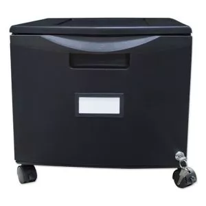 Single-Drawer Mobile Filing Cabinet, 1 Legal/letter-Size File Drawer, Black, 14.75" X 18.25" X 12.75"-STX61264B01C
