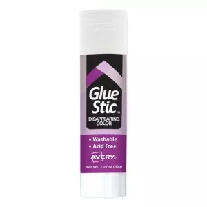 Permanent Glue Stic, 1.27 Oz, Applies Purple, Dries Clear-AVE00226