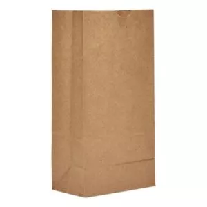 Grocery Paper Bags, 50 lb Capacity, #8, 6.13" x 4.13" x 12.44", Kraft, 500 Bags-BAGGH8500