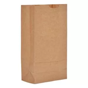 Grocery Paper Bags, 35 lb Capacity, #10, 6.31" x 4.19" x 13.38", Kraft, 500 Bags-BAGGK10500