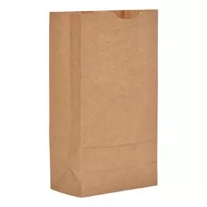 Grocery Paper Bags, 35 lb Capacity, #10, 6.31" x 4.19" x 12.38", Kraft, 2,000 Bags-BAGGK10