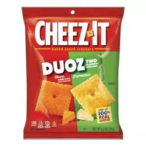 Cheez-It Duoz Crackers, Sharp Cheddar And Parmesan, 4.3 Oz Bag, 6/pack-KEB57728