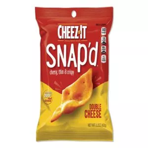 Cheez-It Snap'd Crackers, Double Cheese, 2.2 Oz Pouch, 6/pack-KEB11422