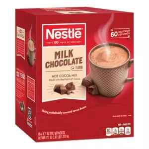 Hot Cocoa Mix, Milk Chocolate, 0.71 Oz Packet, 60 Packets/box-NES26791