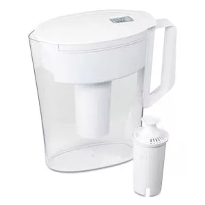 Classic Water Filter Pitcher, 40 oz, 5 Cups, Clear, 2/Carton-CLO36089