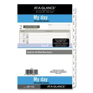 1-Page-Per-Day Planner Refills, 8.5 x 5.5, White Sheets, 12-Month (Jan to Dec): 2024-AAG48112521