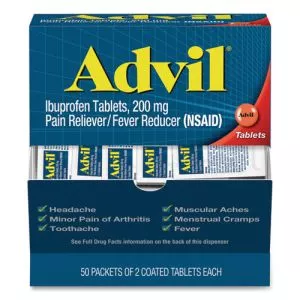 Ibuprofen Tablets, Two-Pack, 50 Packs/Box-PFYBXAVL50BX