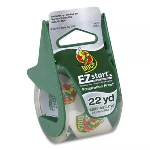 Ez Start Premium Packaging Tape With Dispenser, 1.5" Core, 1.88" X 22.2 Yds, Clear-DUC07307