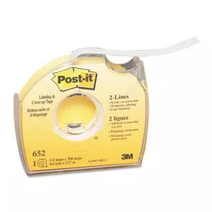 Labeling and Cover-Up Tape, Non-Refillable, Clear Applicator, 0.33" x 700"-MMM652