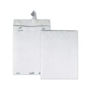 Lightweight 14 lb Tyvek Catalog Mailers, #12 1/2, Square Flap, Redi-Strip Adhesive Closure, 9.5 x 12.5, White, 100/Box-QUAR1520