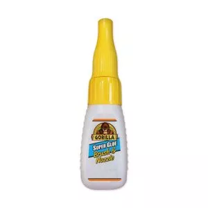 Super Glue With Brush And Nozzle Applicators, 0.35 Oz, Dries Clear-GOR7500101
