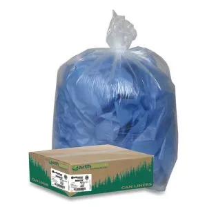 Linear Low Density Clear Recycled Can Liners, 23 Gal, 1.25 Mil, 28.5" X 43", Clear, 150/carton-WBIRNW4310C