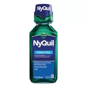 Nyquil Cold And Flu Nighttime Liquid, 12 Oz Bottle-PGC01426EA
