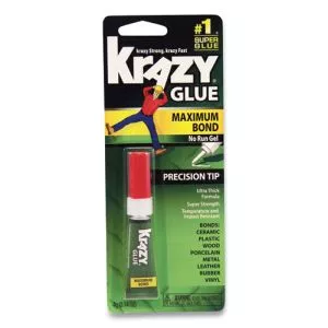 Maximum Bond Krazy Glue, Precision Tip, 0.14 Oz, Dries Clear-EPIKG48448MR