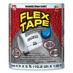 General Purpose Repair Tape, 4" X 1.67 Yds, Clear-FSGTFSCLRR0405