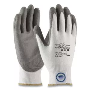 Great White 3gx Seamless Knit Dyneema Diamond Blended Gloves, Small, White/gray-PID19D322S