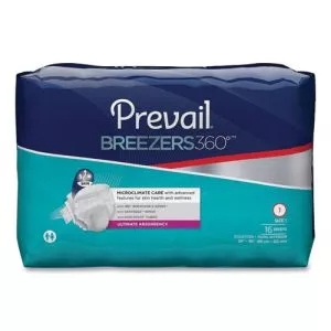 Breezers360 Degree Briefs, Ultimate Absorbency, Size 1, 26" To 48" Waist, 96/carton-PVLPVBNG012