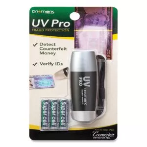 Uv Pro Ultraviolet Counterfeit Detecto, Uv Light; Watermark, U.s.; Most Foreign Currencies, 7.28 X 3.74 X 4.21, Black/silver-DRIUVPROPLUSB