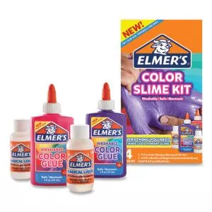 Color Slime Kit, (1) 5 Oz Pink Color Glue, (1) 5 Oz Purple Color Glue, (2) 2.3 Oz Elmer's Magical Liquid-EPI2062233