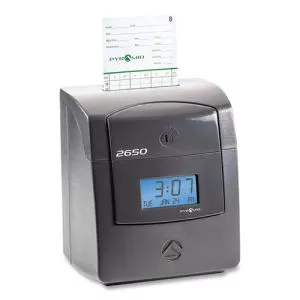 2650 Pro Auto Aligning Time Clock, Lcd Display, Charcoal-PTI2650