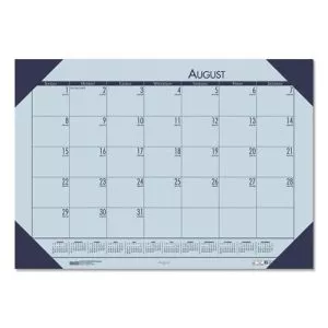 EcoTones Recycled Academic Desk Pad Calendar, 18.5 x 13, Orchid Sheets, Cordovan Corners, 12-Month (Aug-July): 2023-2024-HOD012573