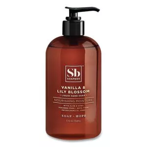 Hand Soap, Vanilla And Lily Blossom, 12 Oz Pump Bottle, 3/box-SBX00679BX