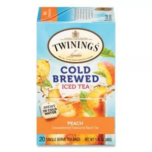 Cold Brew Iced Tea Bags, Peach, 0.07 Oz Tea Bag, 20/box-TWG51816