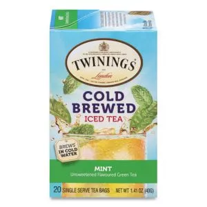 Cold Brew Iced Tea Bags, Mint, 0.07 Oz Tea Bag, 20/box-TWG51335