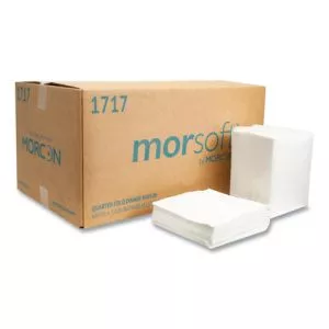Morsoft Dinner Napkins, 1-Ply, 16 x 16, White, 250/Pack, 12 Packs/Carton-MOR1717
