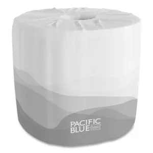 Pacific Blue Basic Bathroom Tissue, Septic Safe, 1-Ply, White, 1,210 Sheets/roll, 80 Rolls/carton-GPC1458001