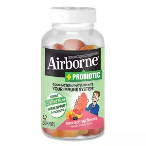 Immune Support Plus Probiotic Gummies, Assorted Fruit Flavors, 42 Count-ABN97405
