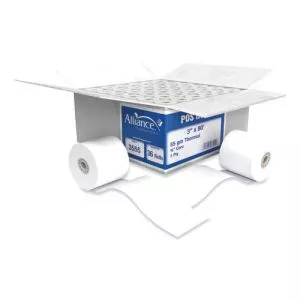 Thermal Cash Register/pos Roll, 3" X 80 Ft, White, 36/carton-AIP3555