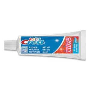 Kids' Sparkle Toothpaste, Blue, Bubblegum Flavor, 0.85 Oz Tube, 72/carton-PGC40159CT