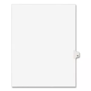 Preprinted Legal Exhibit Side Tab Index Dividers, Avery Style, 10-Tab, 16, 11 X 8.5, White, 25/pack, (1016)-AVE01016