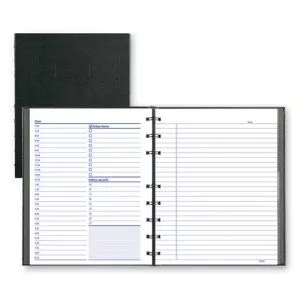 Notepro Undated Daily Planner, 9.25 X 7.25, Black Cover, Undated-REDA29C81
