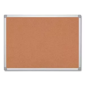 Earth Cork Board, 48 x 36, Tan Surface, Silver Aluminum Frame-BVCCA051790
