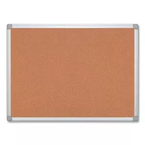 Earth Cork Board, 72 x 48, Tan Surface, Silver Aluminum Frame-BVCCA271790